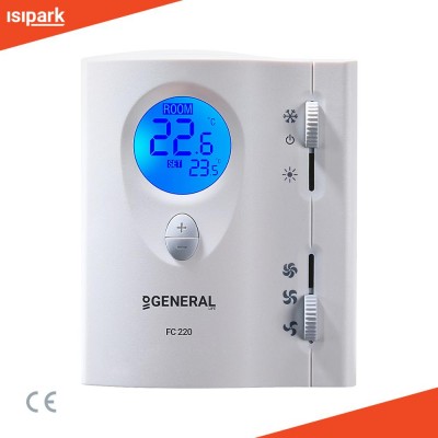 Fan Coil Thermostat, Backlight Screen, Manual Heating-Cooling Settings High Quality FC 220